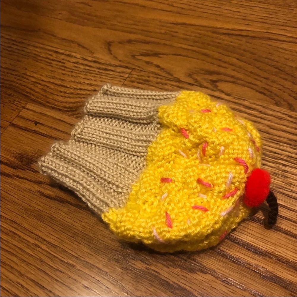 Handmade baby cupcake hat